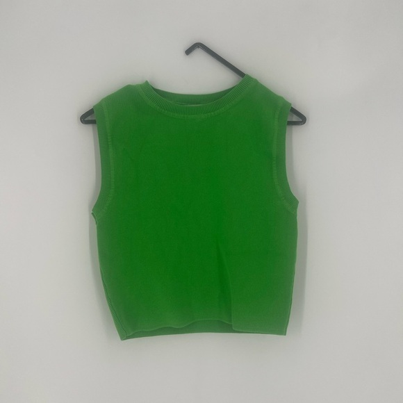 Zara Knit Cropped Sleeveless Muscle Tank Top - Picture 1 of 6